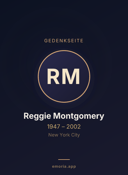 Gedenkportrait von Reggie Montgomery
