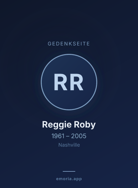 Gedenkportrait von Reggie Roby