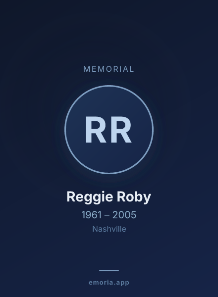 Memorial portrait of Reggie Roby