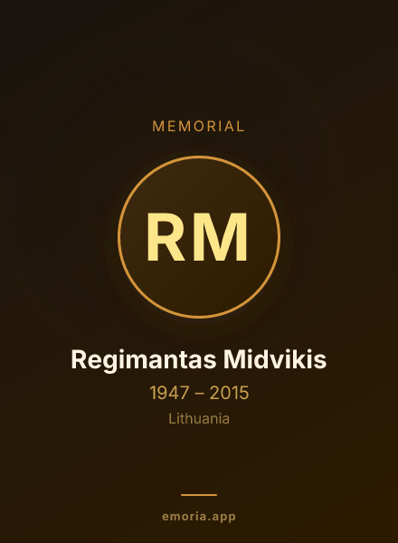 Memorial portrait of Regimantas Midvikis