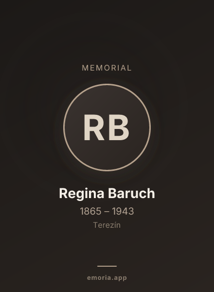 Memorial portrait of Regina Baruch