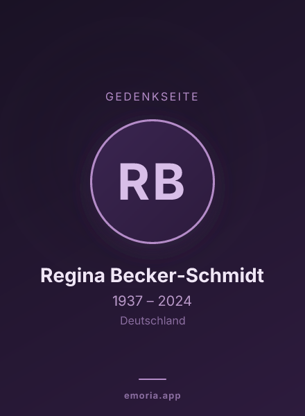 Gedenkportrait von Regina Becker-Schmidt
