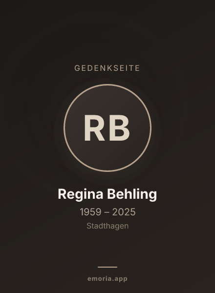 Gedenkportrait von Regina Behling