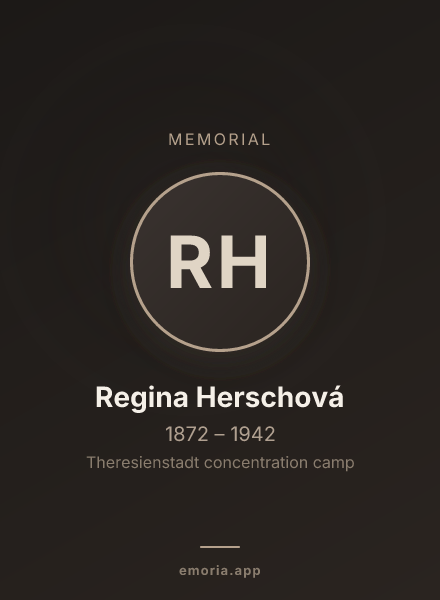Memorial portrait of Regina Herschová