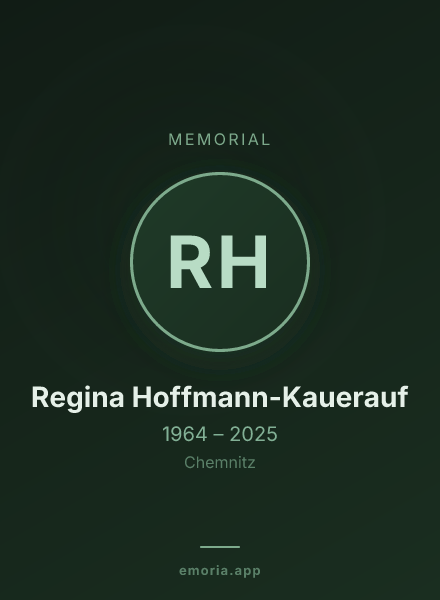 Memorial portrait of Regina Hoffmann-Kauerauf