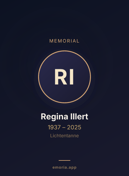 Memorial portrait of Regina Illert