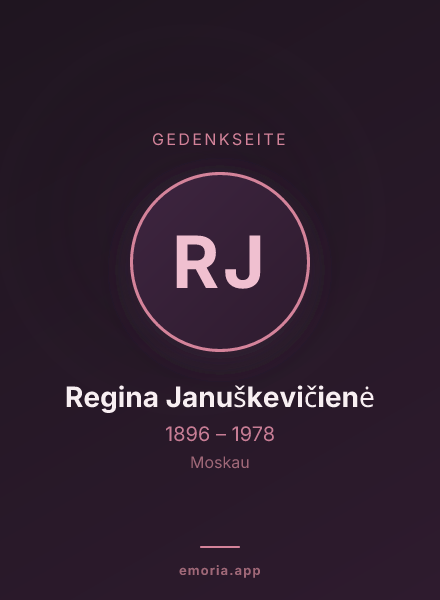 Gedenkportrait von Regina Januškevičienė
