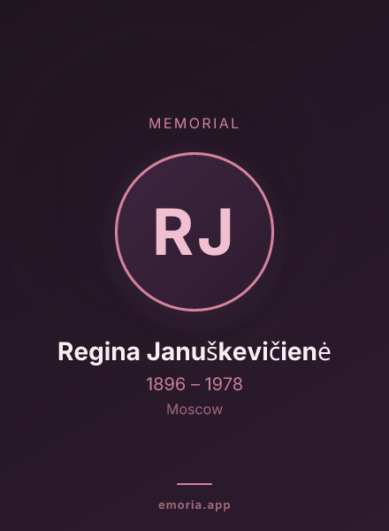 Memorial portrait of Regina Januškevičienė