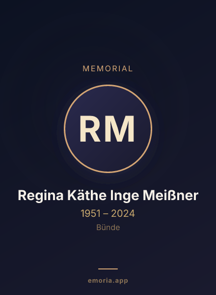 Memorial portrait of Regina Käthe Inge Meißner