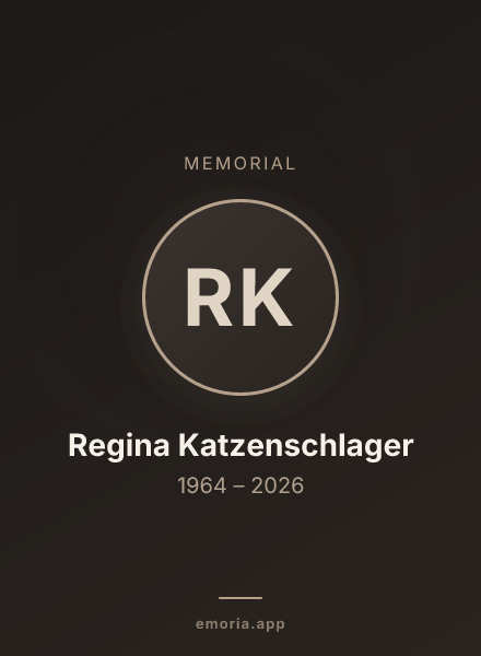 Memorial portrait of Regina Katzenschlager