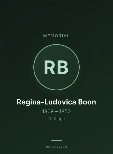 Memorial portrait of Regina-Ludovica Boon
