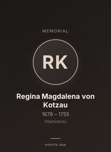 Memorial portrait of Regina Magdalena von Kotzau