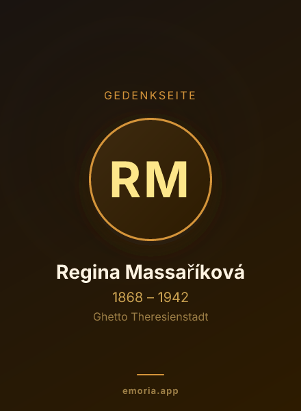 Gedenkportrait von Regina Massaříková