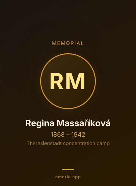 Memorial portrait of Regina Massaříková