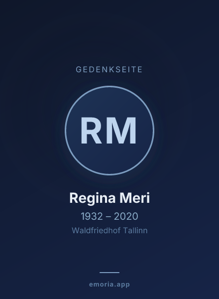 Gedenkportrait von Regina Meri