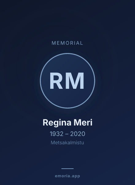 Memorial portrait of Regina Meri
