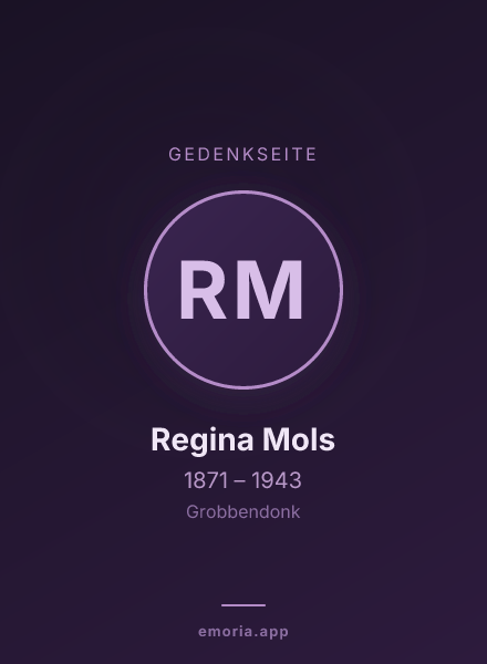 Gedenkportrait von Regina Mols
