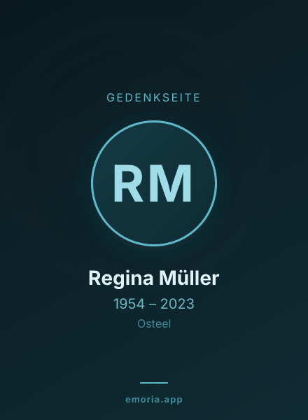 Gedenkportrait von Regina Müller