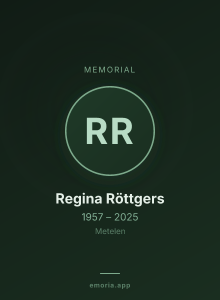 Memorial portrait of Regina Röttgers