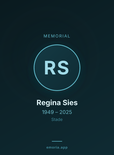 Memorial portrait of Regina Sies