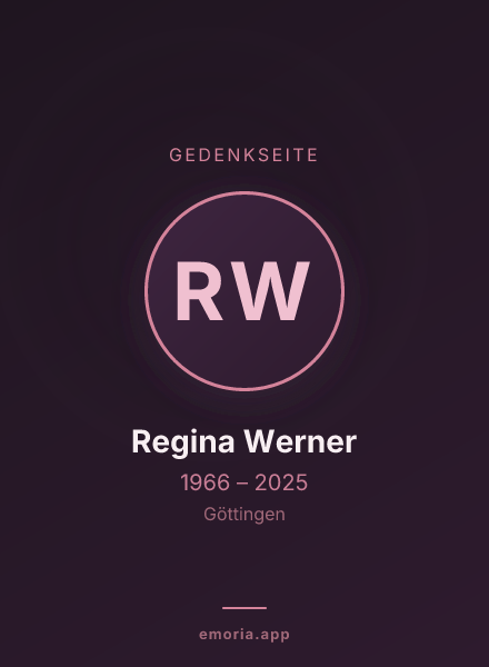 Gedenkportrait von Regina Werner