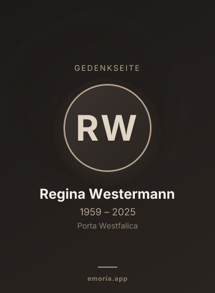 Gedenkportrait von Regina Westermann