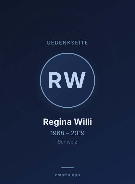 Gedenkportrait von Regina Willi