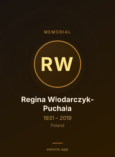 Memorial portrait of Regina Włodarczyk-Puchała