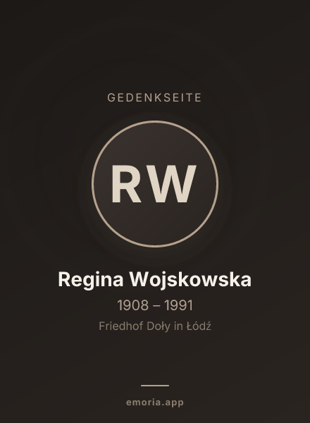 Gedenkportrait von Regina Wojskowska