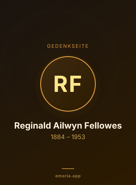 Gedenkportrait von Reginald Ailwyn Fellowes