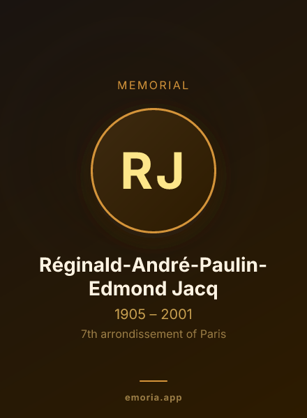Memorial portrait of Réginald-André-Paulin-Edmond Jacq