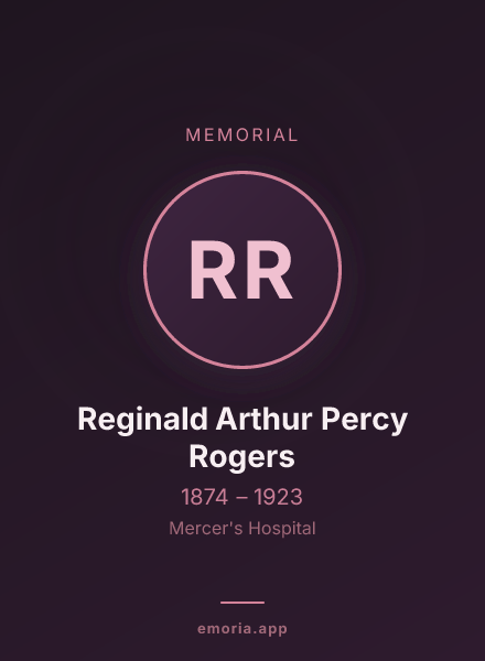 Memorial portrait of Reginald Arthur Percy Rogers