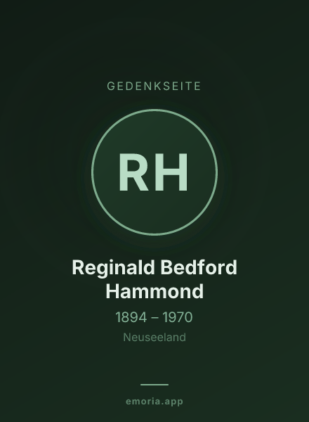 Gedenkportrait von Reginald Bedford Hammond