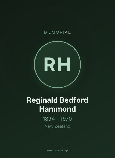 Memorial portrait of Reginald Bedford Hammond