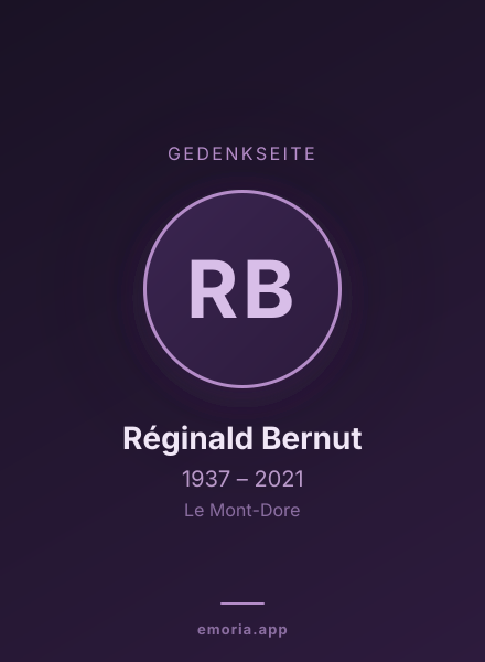 Gedenkportrait von Réginald Bernut