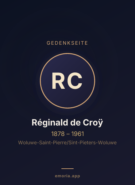 Gedenkportrait von Réginald de Croÿ
