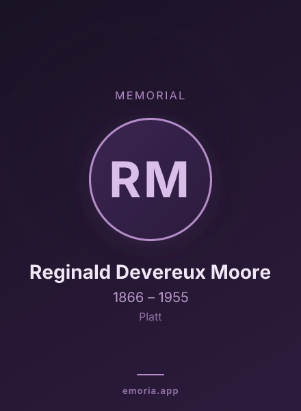 Memorial portrait of Reginald Devereux Moore