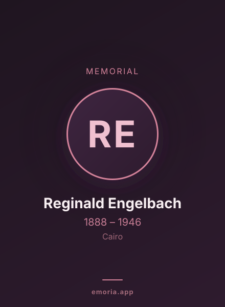 Memorial portrait of Reginald Engelbach
