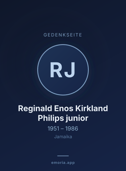 Gedenkportrait von Reginald Enos Kirkland Philips junior