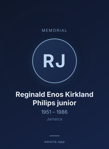 Memorial portrait of Reginald Enos Kirkland Philips junior