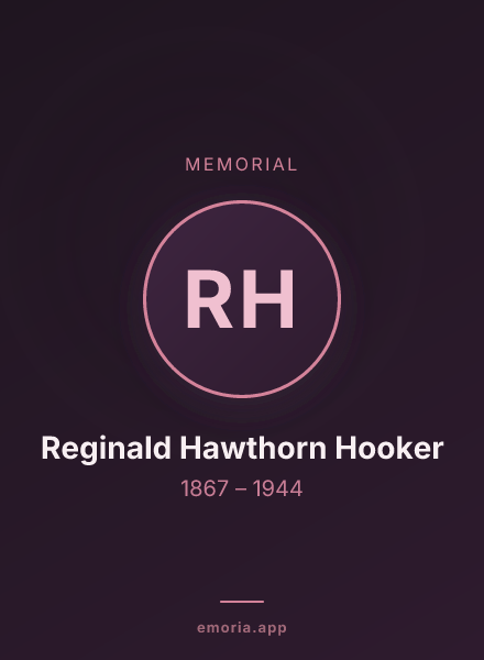 Memorial portrait of Reginald Hawthorn Hooker