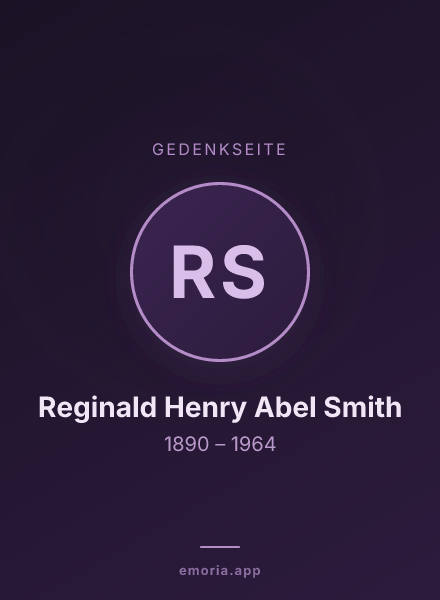 Gedenkportrait von Reginald Henry Abel Smith