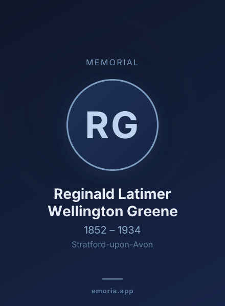 Memorial portrait of Reginald Latimer Wellington Greene