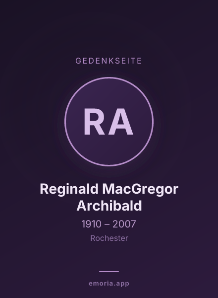 Gedenkportrait von Reginald MacGregor Archibald