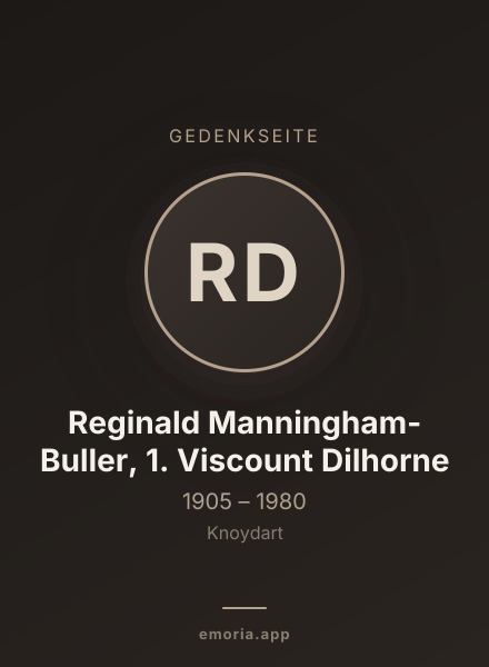 Gedenkportrait von Reginald Manningham-Buller, 1. Viscount Dilhorne