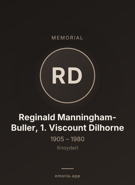 Memorial portrait of Reginald Manningham-Buller, 1. Viscount Dilhorne