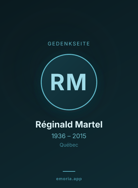 Gedenkportrait von Réginald Martel