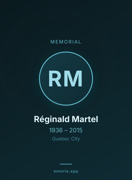 Memorial portrait of Réginald Martel