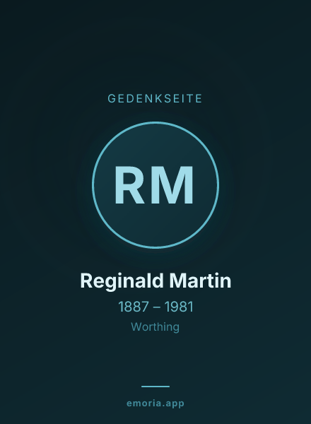 Gedenkportrait von Reginald Martin