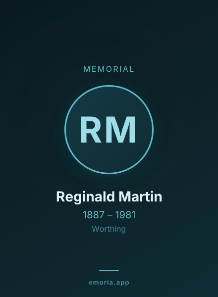 Memorial portrait of Reginald Martin